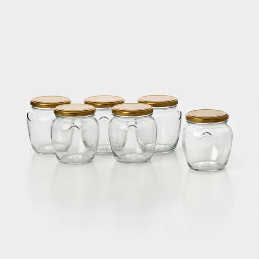 Набор стеклянных банок с золотистой крышкой и этикеткой, ТО-82, 0,55 л, 6 шт - Simaland фото 2