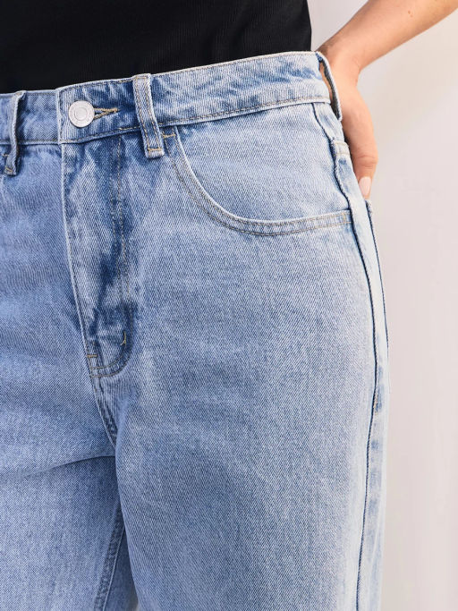 Широкие джинсы с высокой посадкой ZR2605092309-101 / Zarina