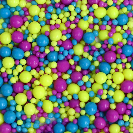 Посыпка кондитерская с мягким центром НЕОН: синий, лимонный, ультрафиолет, 50 г - Simaland фото 2