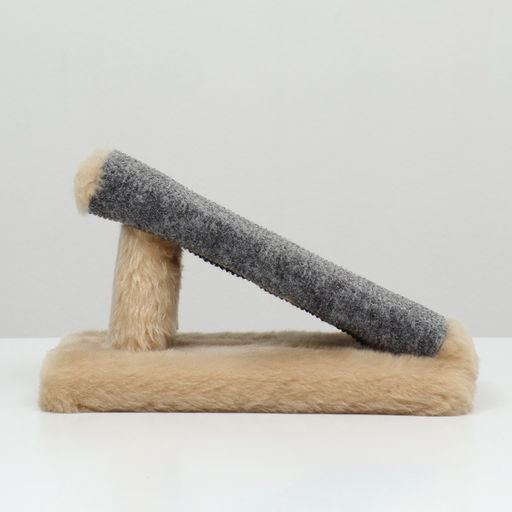 Когтеточка Горка мини-версия, 29 х 14 х 14 см, ковролин, светло-коричневая - Пижон фото 9