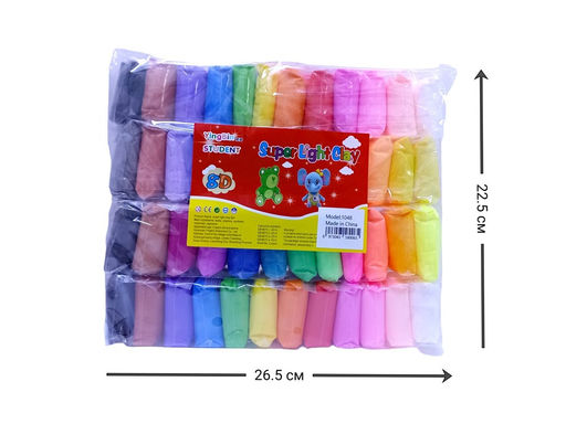 "Легкий пластилин" 48цв. по 15гр. - набор для лепки (6701) в пакете