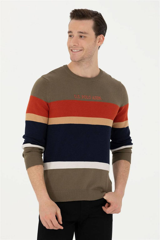 Мужской свитер цвета хаки - U.s. polo assn фото 10