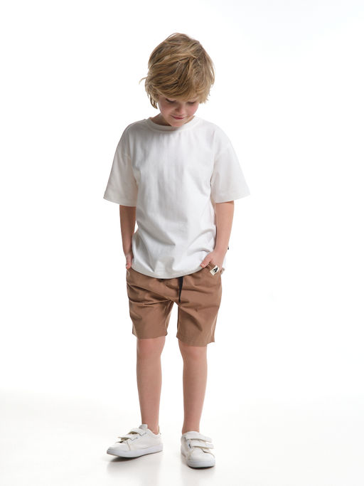 Футболка с принтом на спинке 22-9003 молочный - Mini maxi фото 5