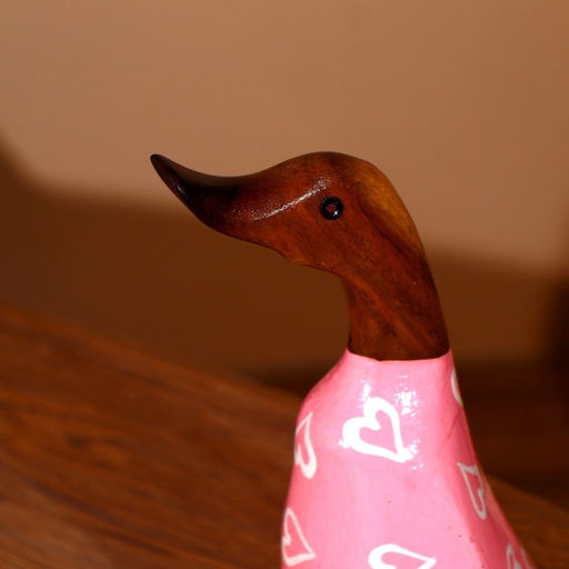 Сувенир «Утка в розовом», 20 см, дерево