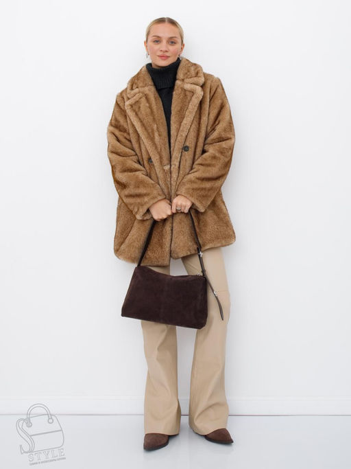 Сумка женская кожаная 8017SMS coffee Velina Fabbiano-Safenta