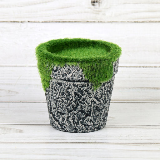 Кашпо со мхом декоративное 8х7,5 см / 16010 /уп 240/ - ГалеонТрейд фото 8