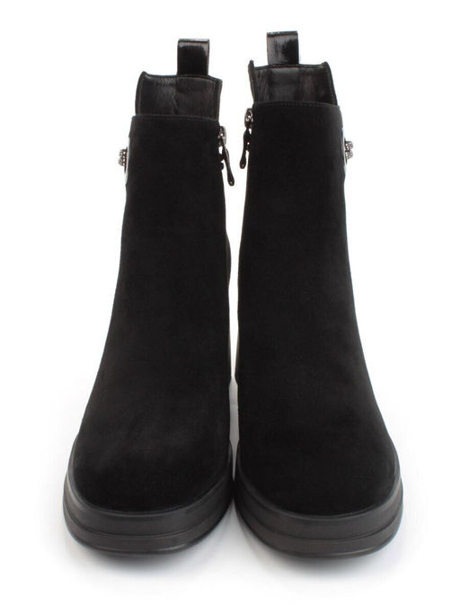 04-M3-837 BLACK Ботильоны зимние женские (натуральная замша, натуральный мех)