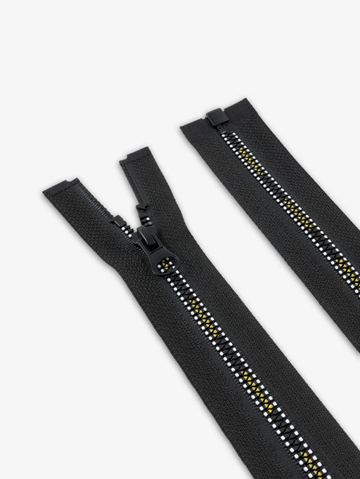 Цена за 10 шт. Молния «Трактор», №5, разъёмная, замок автомат, 70 см, чёрная, белая, жёлтая