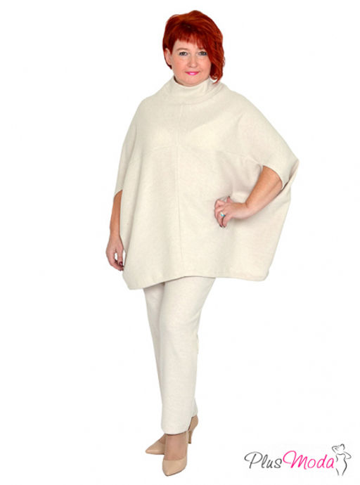 Туника-пончо Модель №1430 размеры 44-84 - Plusmoda фото 15