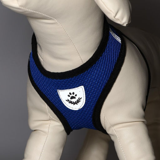 Комплект амуниции с мягкой шлейкой и светоотражающей нашивкой, S, ОШ 24 см, ОГ 28-33 см, синий 71490 - Пижон фото 3