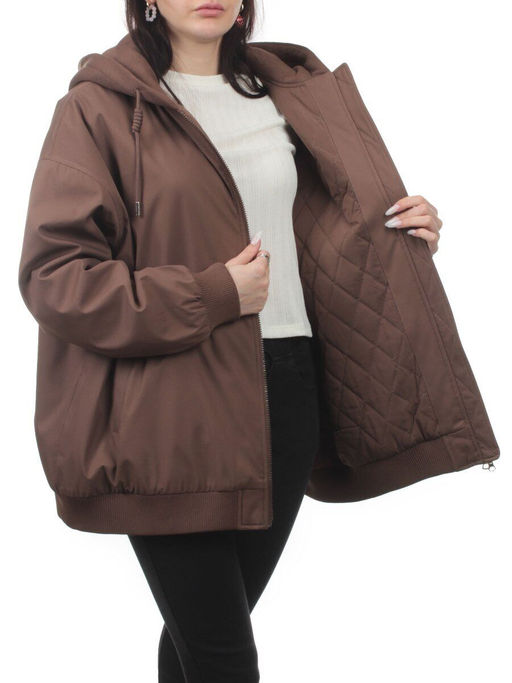 H24-283 BROWN Куртка демисезонная женская (100 гр. синтепон)
