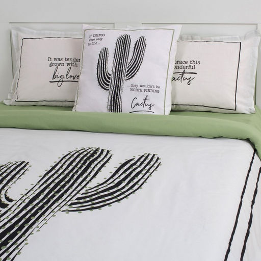 Постельное бельё Этель евро Кактус 200х217 см, 240*220 см, 50х70+3 см - 2 шт  фото 22