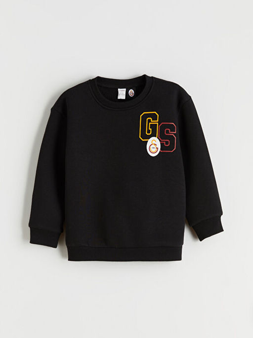 Bisiklet Yaka Galatasaray Bask?l? Erkek ?ocuk Sweatshirt