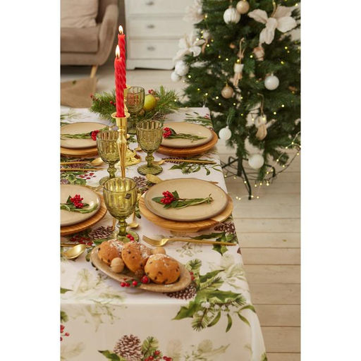 Скатерть новогодняя Доляна Шишкин лес 110*145 см, 100% п/э  фото 7