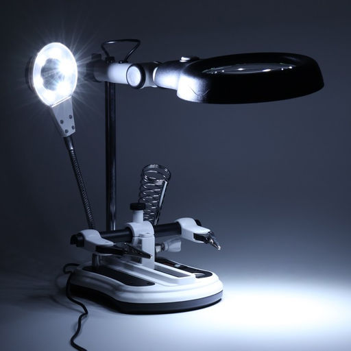 Третья рука для пайки, линза 105, 30, 20 мм, подсветка - Simaland фото 5