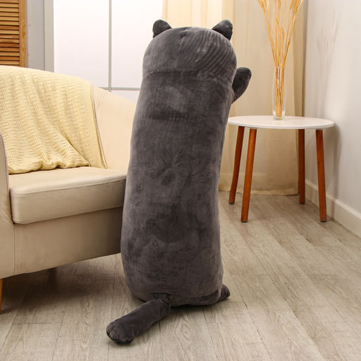 Мягкая игрушка-подушка Котёнок, 110 см, цвет тёмно-серый - Simaland фото 4