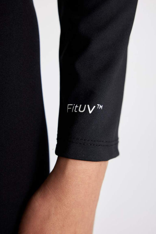 DeFactoFit Облегающая футболка с круглым вырезом и принтом в стиле спортсмен с длинными рукавами  фото 6