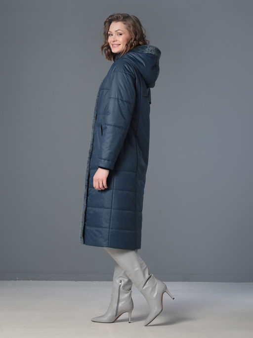25315 Пальто дем. синий - Dizzyway фото 3