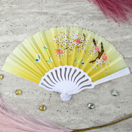 Веер 23 см / 622-8 /уп 12/600/ микс, пластик, полиэстер - Галеонтрейд фото 2