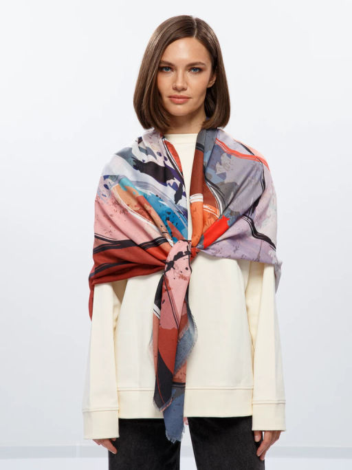 Платок жен. виск+шерсть 130х130 LG33-951-16