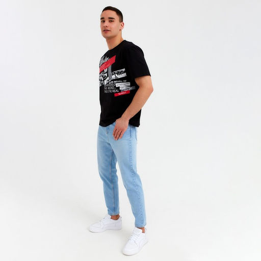 Футболка мужская MINAKU цвет черный, р-р 50