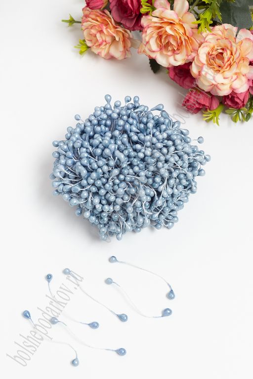 Тычинки бледно-голубые (цена за упаковку)