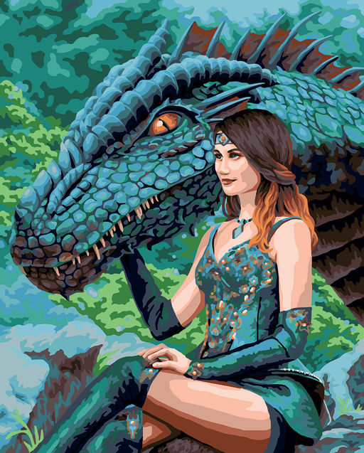 ФРЕЯ PNB/PL-210 Набор для раскрашивания по номерам 50 х 40 см Мать драконов