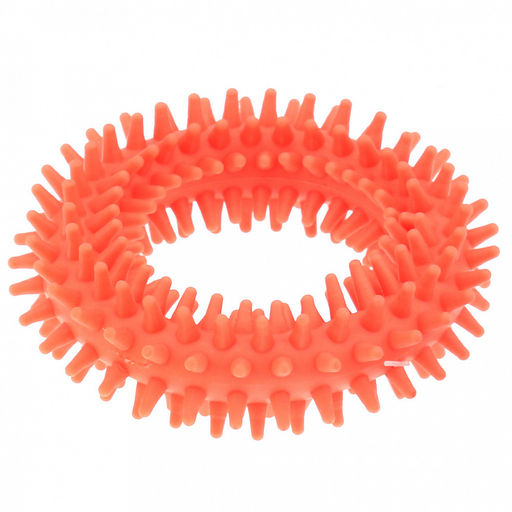 Пэт тойс (Pet toys) Игрушка для собаки Кольцо с шипами д10см h2,8см, резиновая, на картоне, цвета в ассортименте: синий, зеленый, коралловый (Китай)  фото 2