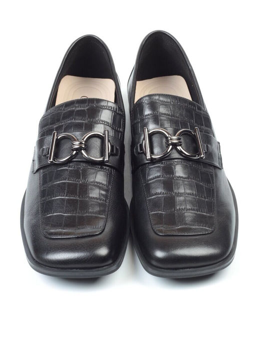 03-DP93-1 BLACK Лоферы женские (натуральная кожа)