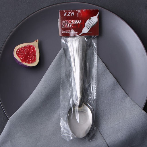 Набор столовых ложек из нержавеющей стали «Ванесса», длина 19 см, 12 шт