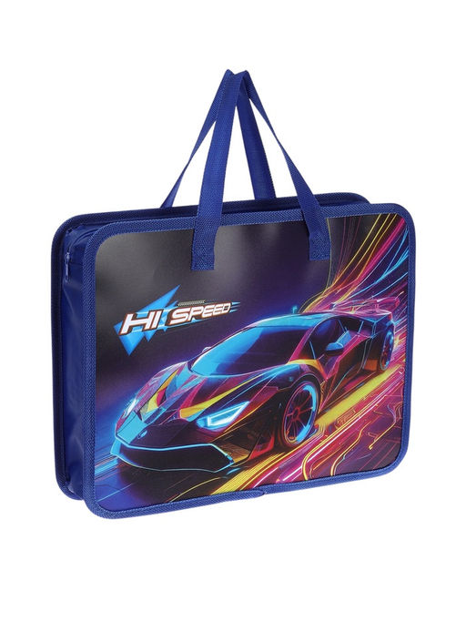 Папка с ручками «Автомобиль», А4, пластиковая, 70 мм, 322×256 мм