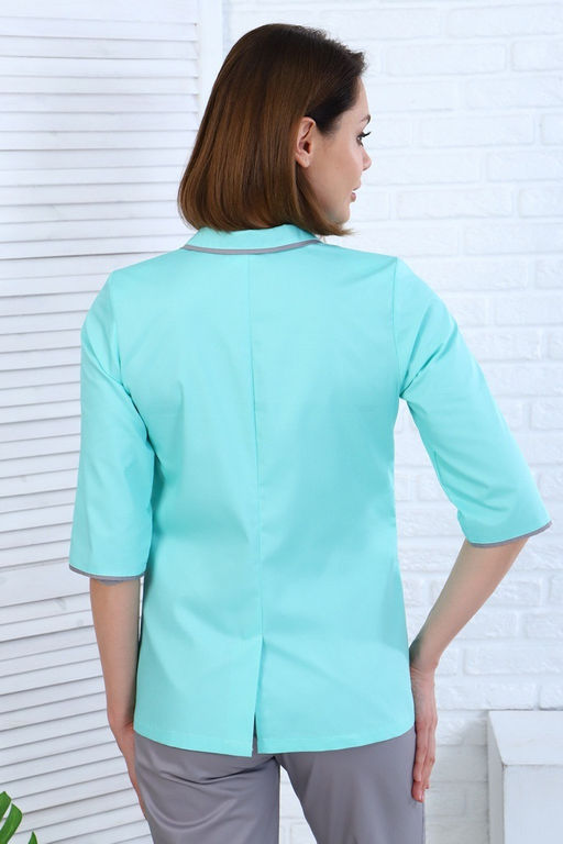 Костюм женский 209 CVC. Цвет: светло-бирюзовый и серый - Стильб фото 3