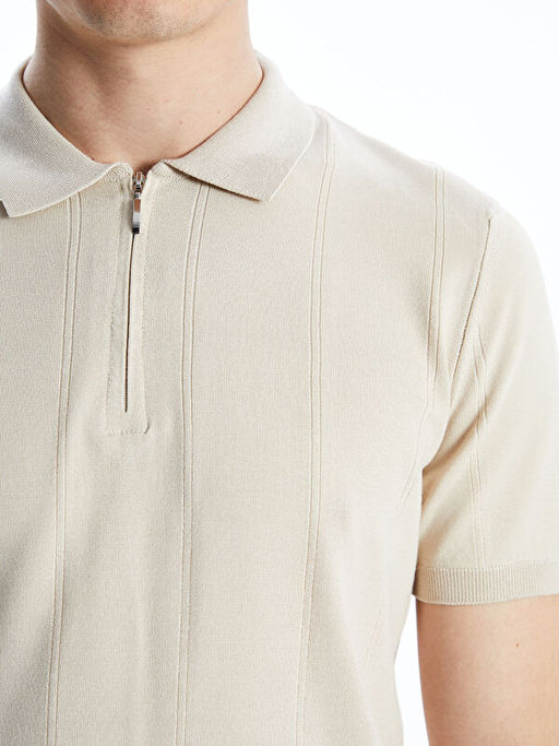 Polo Yaka K?sa Kollu Erkek Triko Kazak