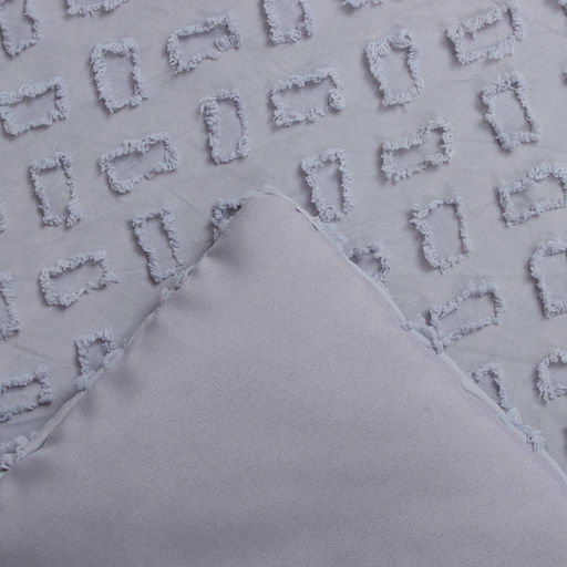 Покрывало евро LoveLife «Tufting: Квадрат», 200×230±5 см, микрофайбер, серо-сиреневое