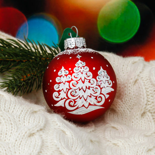 Ёлочный шар «Новогодний» d=6 см, без упаковки, МИКС