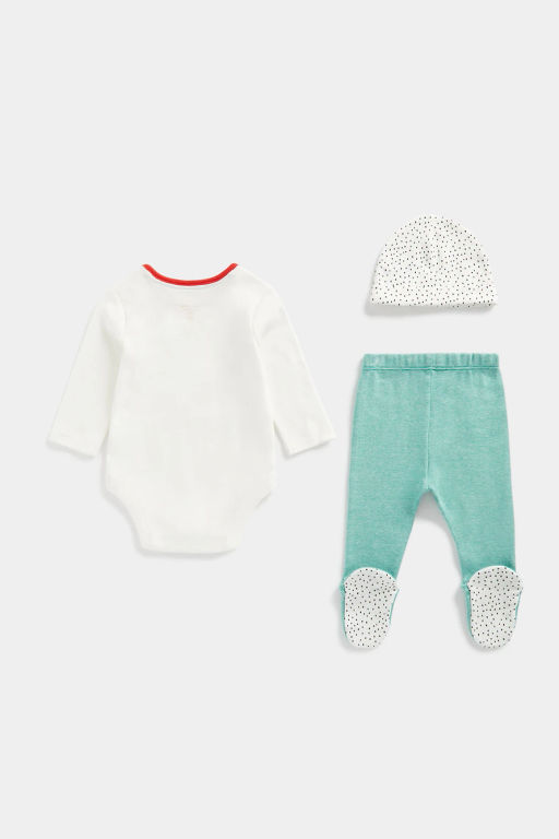 Mothercare / Комплект: боди, штанишки, шапка  фото 2