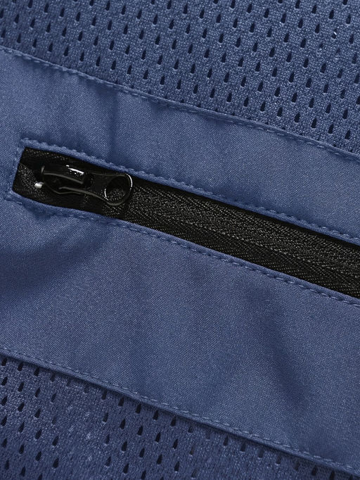 Ветровка мужская софтшелл виндстоппер с капюшоном спортивная синего цвета 9615_1S