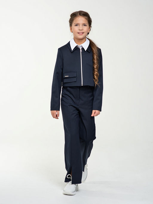 Синий жакет для девочки Mooriposh, модель 0722