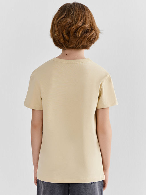 Футболка для мальчиков бежевая с надписью - Mark formelle фото 4