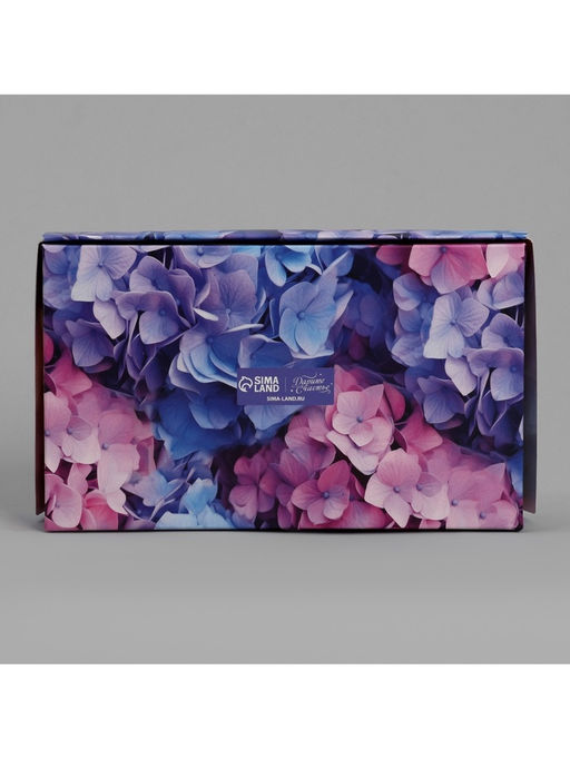 Цена за 10 шт. Кондитерская упаковка, коробка с ламинацией «Гортензия», 20 х 12 х 4 см