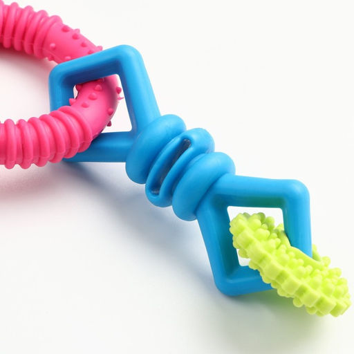 Игрушка жевательная Всегда вместе!, TPR, 18,5 см, круг/конфета/шестерёнка - Пижон фото 4