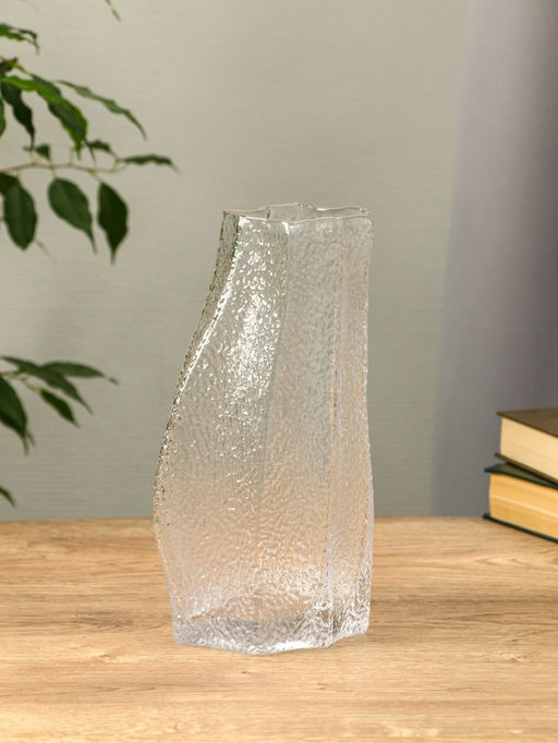 Ваза «Дженис», 25×12×8 см, стекло, прозрачная