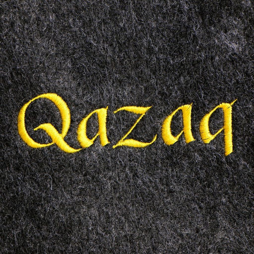Цена за 2 шт. Шапка для бани с вышивкой "Qazaq" серая