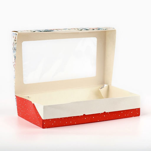 Цена за 5 шт. Коробка складная новогодняя «Снежный городок», 20×12×4 см