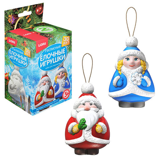 Роспись ёлочных игрушек Дед Мороз и Снегурочка 3D Art. - Lori фото 2