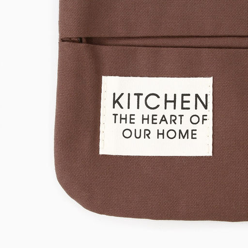 Набор кухонный Этель Kitchen, цвет. коричневый, варежка-прихватка 18×29 см, прихватка 19×19 см