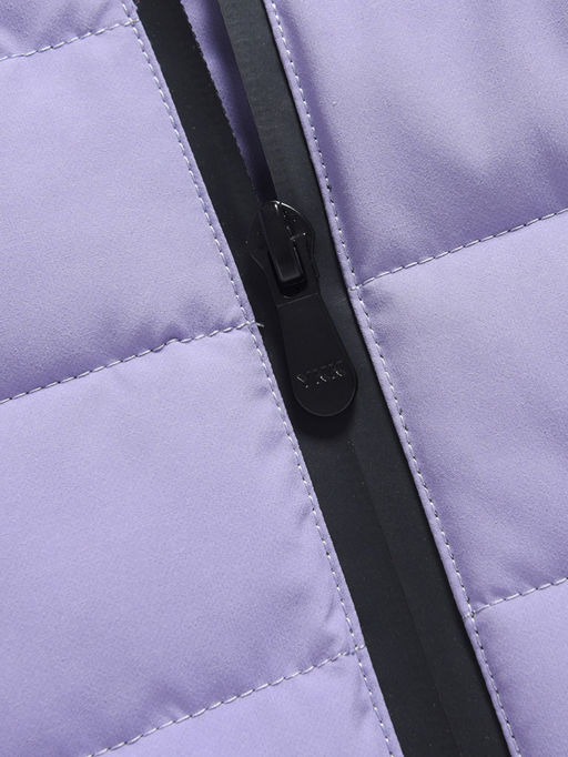 Куртка женская стёганая с капюшоном с графеновой подкладкой сиреневого цвета 9624_1Sn