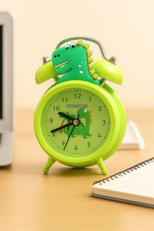 Часы-будильник Dinopalm, green (13х9 см)