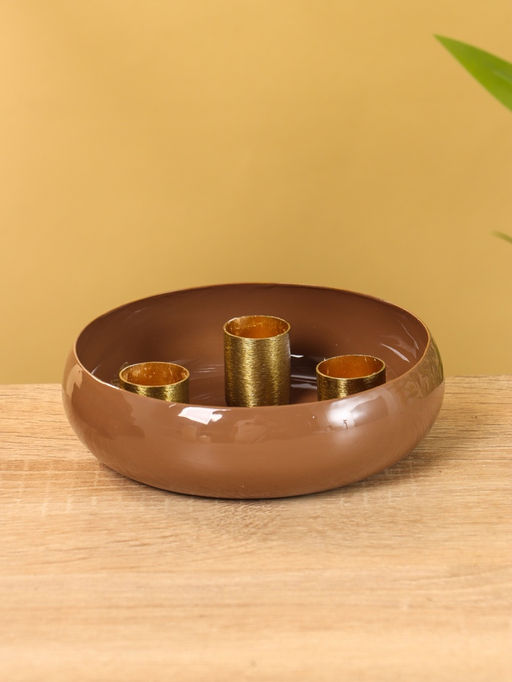 Подсвечник на 3 свечи на магнитах «Бисквит», 13×13×4 см