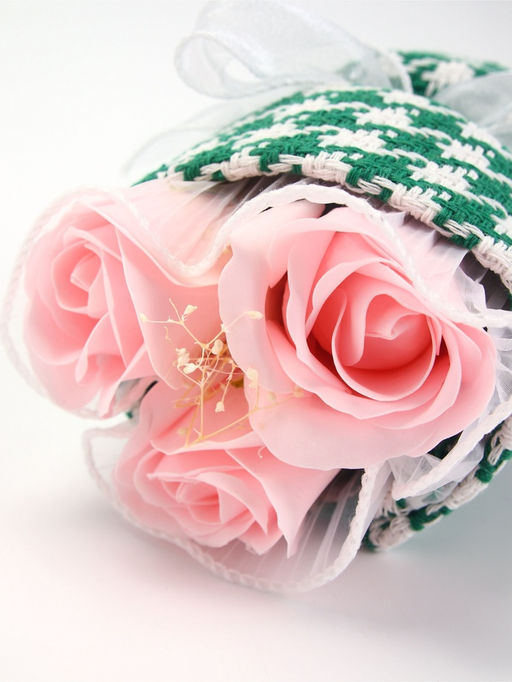 Букет из трех розовых мыльных роз - SB BEAUTY фото 6